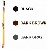 7616 (100 черный ) карандаш для век и бровей с расчёской